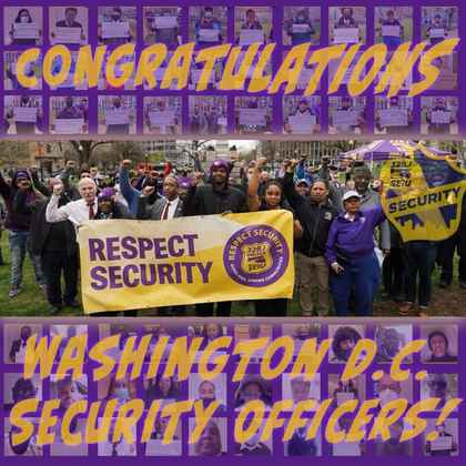 Security Officers in Washington D.C. are celebrating! 