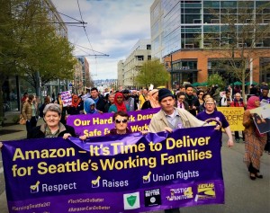 more than 800 security officers who guard Amazon headquarters in downtown Seattle are directly employed by Security Industry Specialists (SIS)