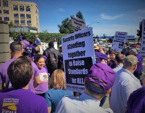 Hundreds of Silicon Valley Security Officers Rally at Steps of Low-Road Contractor First Security Services