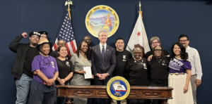 Gov. Newsom signs Stand For Security Act group picture